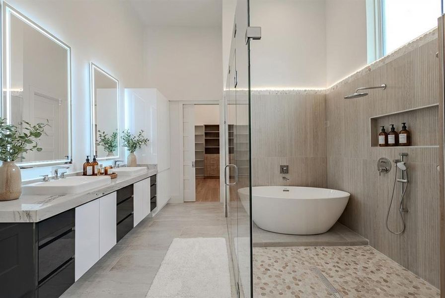 Furnished interior view inside a new home in , Dallas (Image 27).