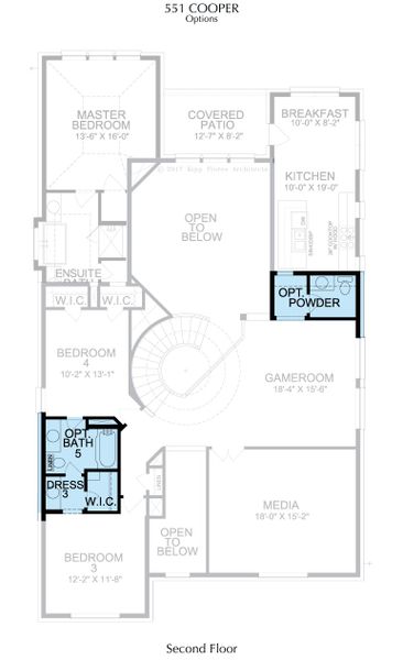 2D floor plan layout for the The Cooper by Landon Homes in Impression 55s, Frisco, TX (Image 10). 2D floor plan layout for the The Cooper by Landon Homes in Impression 55s, Frisco, TX (Image 10).