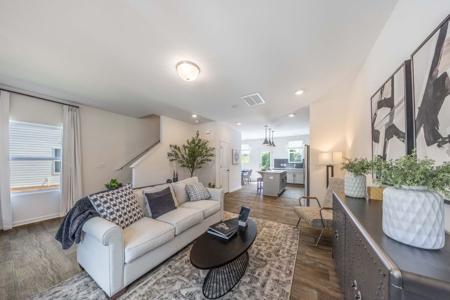 Furnished interior view inside a new home in Dukes Ridge, Charlotte (Image 5).