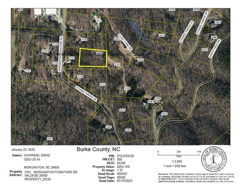 GIS 3161 Morganton Furniture Road