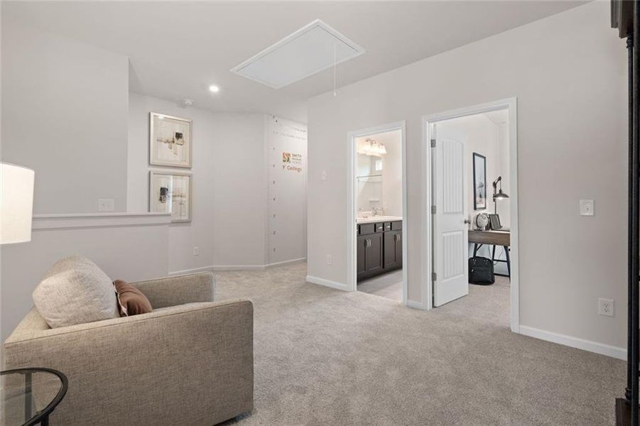 Furnished interior view inside a new home in Evergreen at Lakeside, Temple (Image 26).