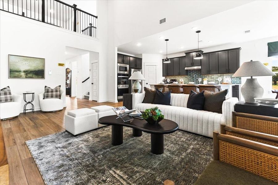 Furnished interior view inside a new home in Keeneland 50s, Aubrey (Image 16). Furnished interior view inside a new home in Keeneland 50s, Aubrey (Image 16).