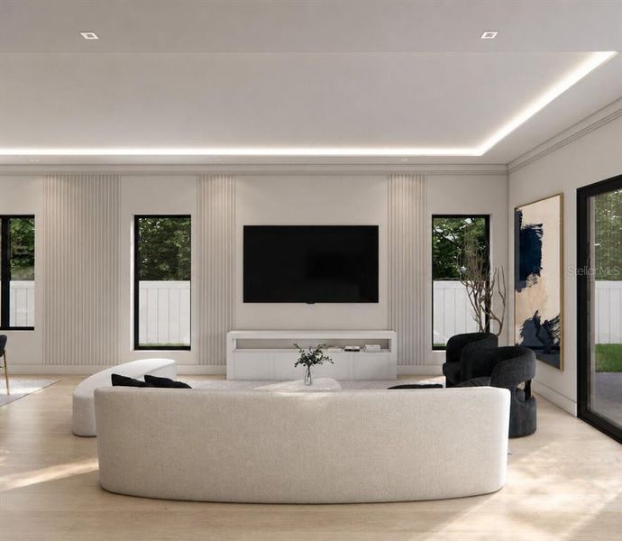 Furnished interior view inside a new home in , Orlando (Image 7).