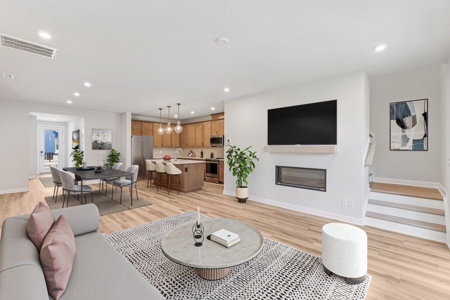 Representative furnished interior of a home built from the Onslow by Tri Pointe Homes in The Grove at Latta Park, Durham (Image 5).