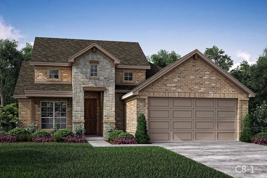 Representative exterior photo of a completed home built from the Boston by John Houston Homes in Vista Point - Phase 1, Grandview, TX (Image 4).