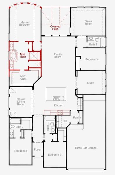 2D floor plan layout of this home in Escondido, Magnolia, TX (Image 2). 2D floor plan layout of this home in Escondido, Magnolia, TX (Image 2).
