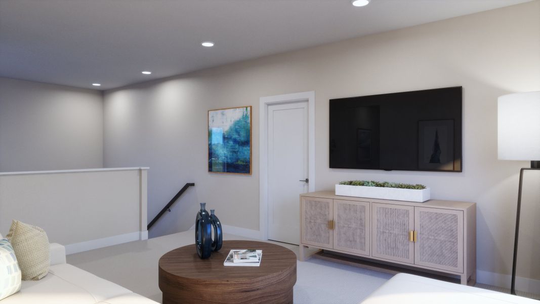 Furnished interior view inside a new home in Lariat, Liberty Hill (Image 13).