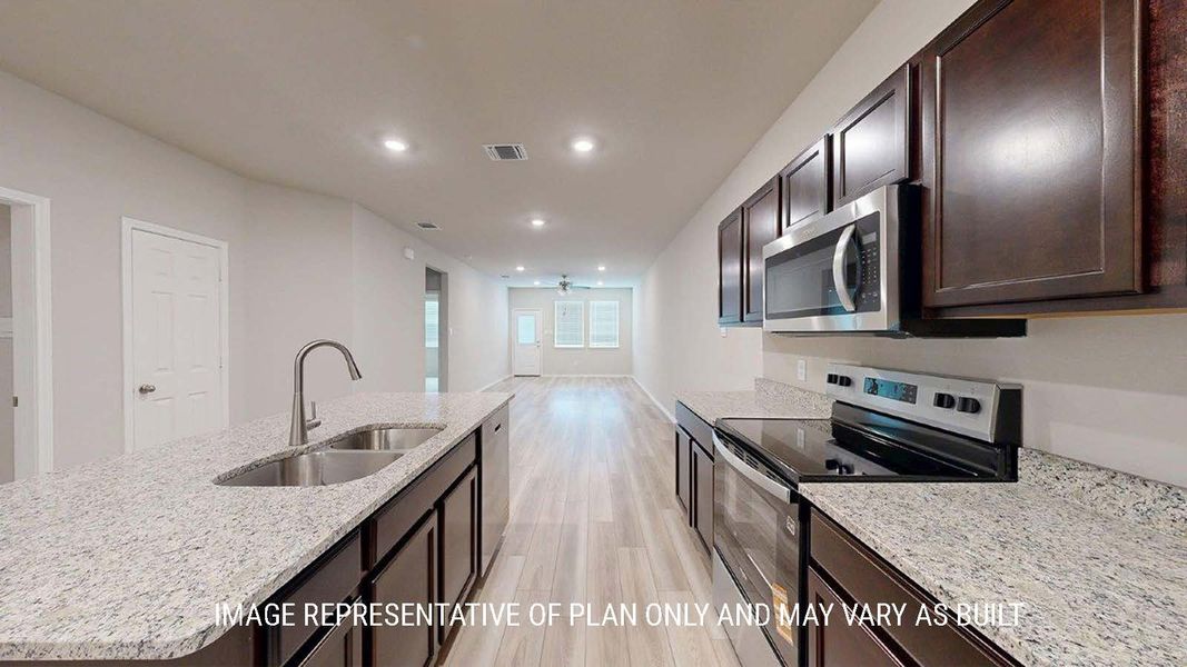 Furnished interior view inside a new home in The Terrace Duplexes, Temple (Image 6).