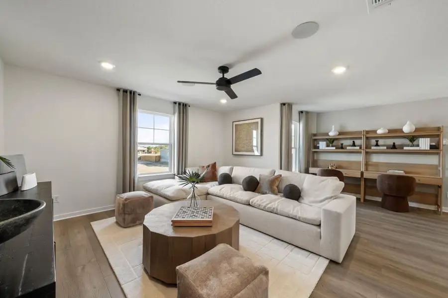 Photo of Pulte model home with same floor plan, not of actual home listed. Photo of Pulte model home with same floor plan, not of actual home listed.