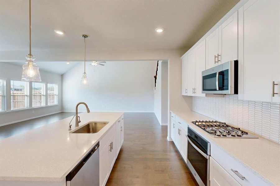 Furnished interior view inside a new home in The Preserve, Justin (Image 9).