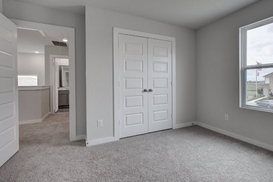 A room with white doors. A room with white doors.