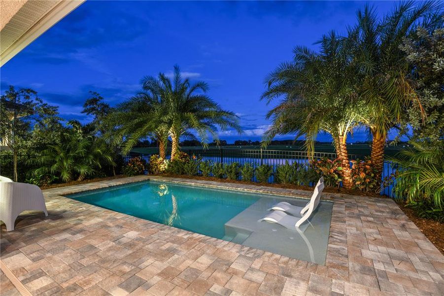 Exterior details and patio area of a home in Cresswind Lakewood Ranch, Lakewood Ranch (Image 27). Exterior details and patio area of a home in Cresswind Lakewood Ranch, Lakewood Ranch (Image 27).