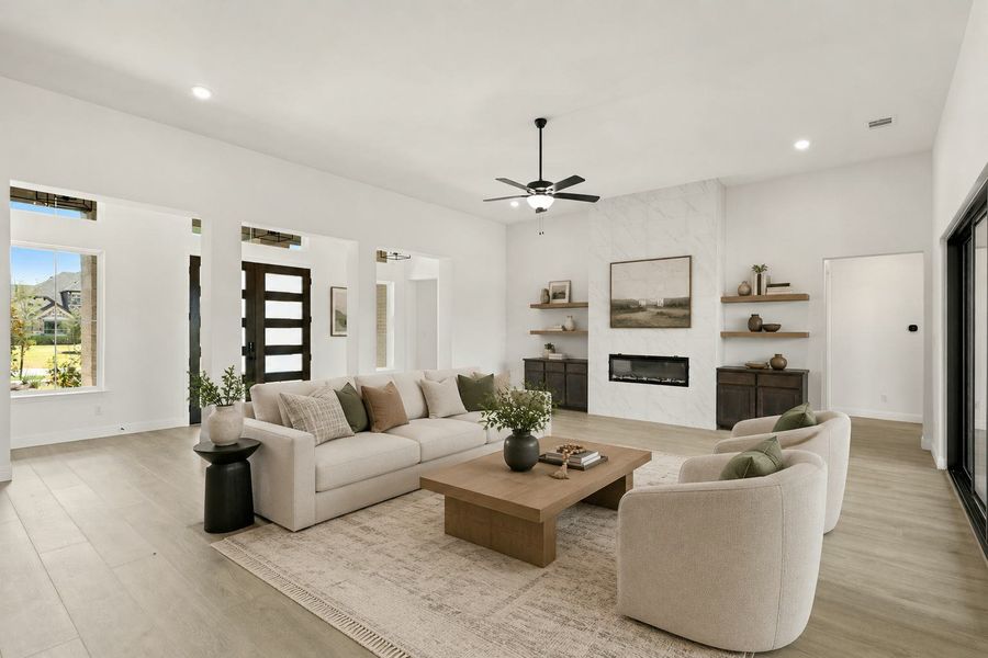 Furnished interior view inside a new home in Heritage, McLendon-Chisholm (Image 5). Furnished interior view inside a new home in Heritage, McLendon-Chisholm (Image 5).
