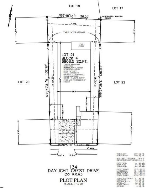 134 Daylight Crest Plot plan 134 Daylight Crest Plot plan