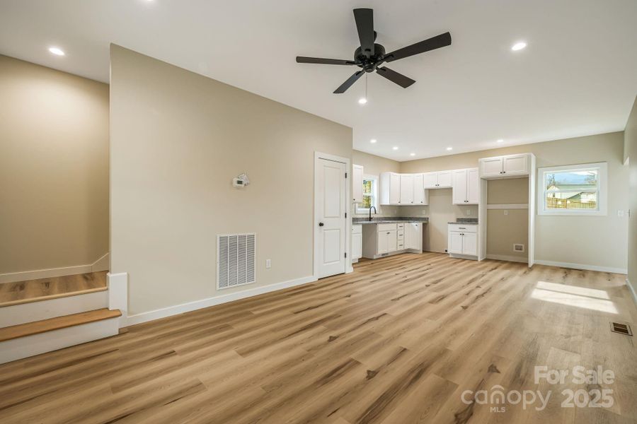 Open Concept living/dining/kitchen