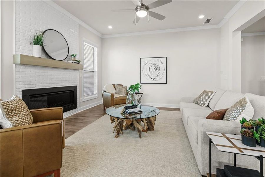 Furnished interior view inside a new home in Promenade at Sawnee Village, Cumming (Image 28). Furnished interior view inside a new home in Promenade at Sawnee Village, Cumming (Image 28).