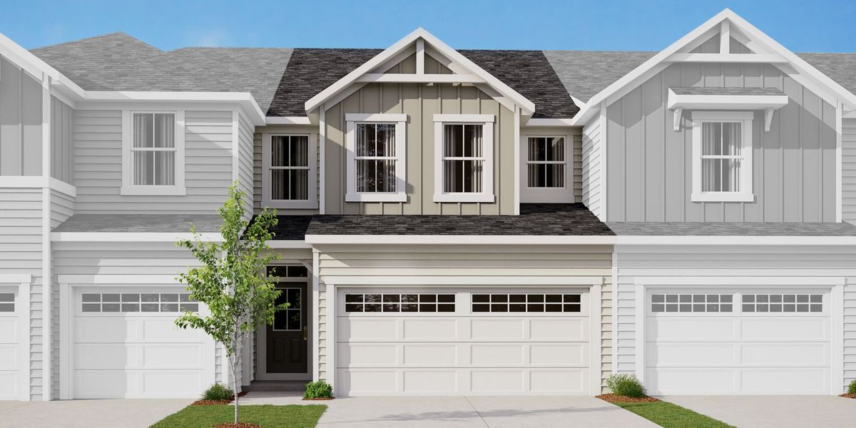 Representative exterior photo of a completed home built from the Claymore by Mattamy Homes in Magnolia Park Townes, Garner, NC (Image 2).