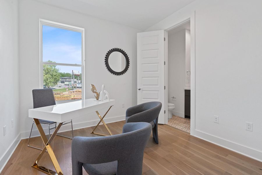 Furnished interior view inside a new home in Bluebonnet Lofts, Austin (Image 8).