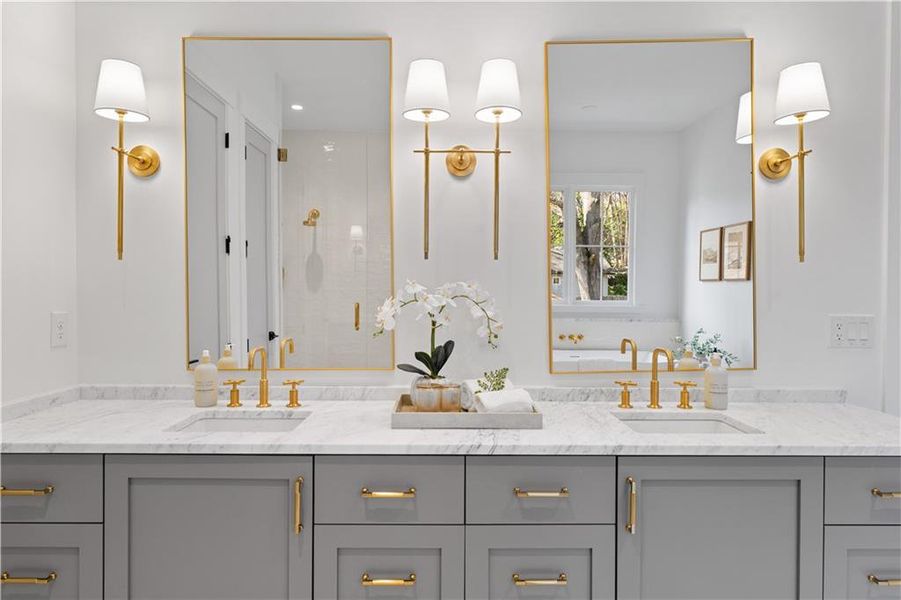 Furnished interior view inside a new home in , Atlanta (Image 40).