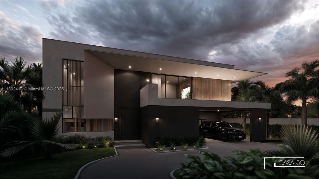 Front exterior of a new home in , Miami, FL, highlighting curb appeal (Image 17). Front exterior of a new home in , Miami, FL, highlighting curb appeal (Image 17).