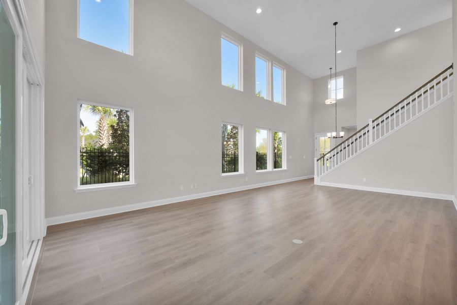 Representative unfurnished interior of a home built from the Palmetto by Riverside Homes in Mariposa at EverRange, Jacksonville (Image 36).