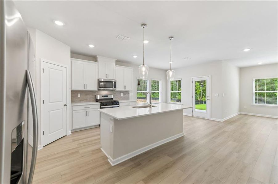 Furnished interior view inside a new home in Parkside at Grayson, Grayson (Image 11).