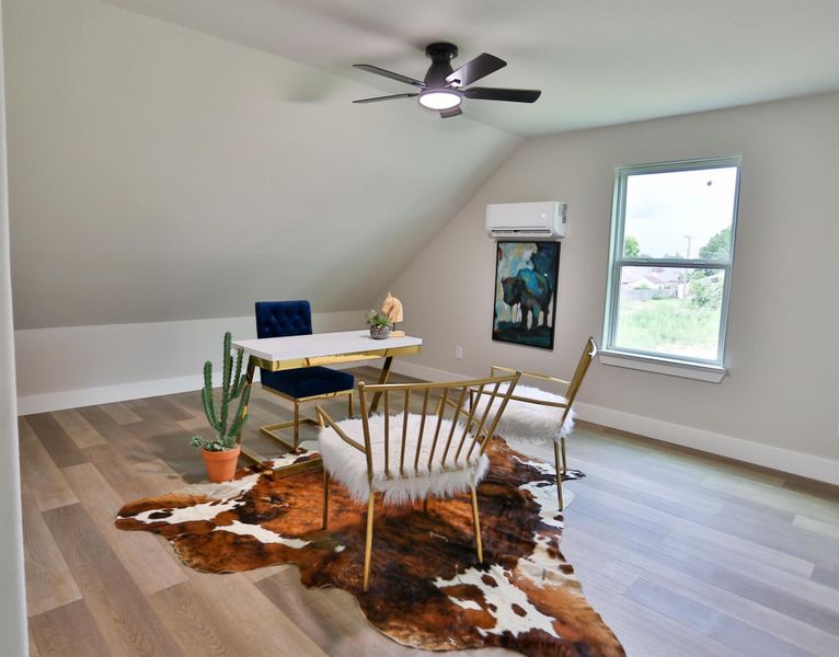 Office/bedroom with mini-split AC unit