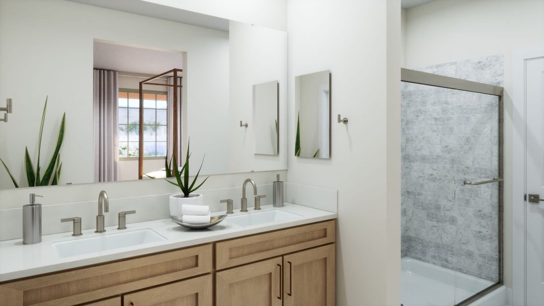 Primary Bathroom | Terraza | Mira Vista at Victory in Buckeye, AZ by Landsea Homes