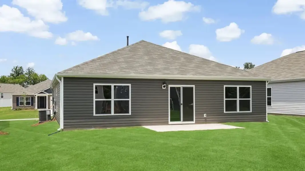 Exterior details and patio area of a home in Waverly Station, Greenwood (Image 4).