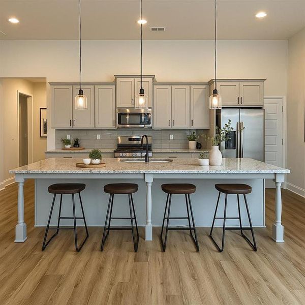 Furnished interior view inside a new home in , Commerce (Image 3).