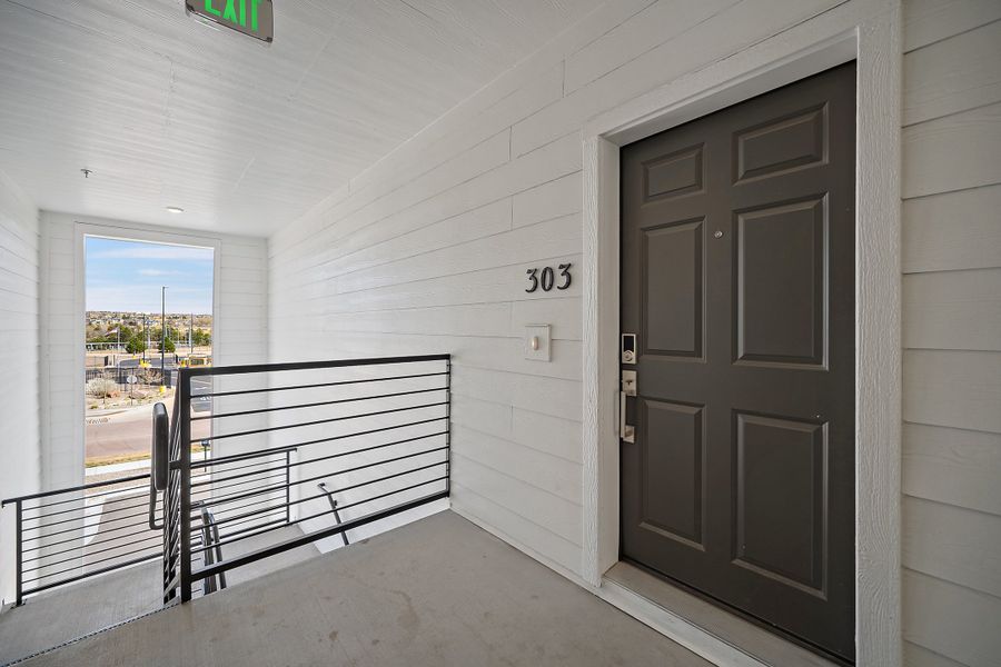 Exterior details and patio area of a home in The Residences at Victory Ridge, Colorado Springs (Image 17). Exterior details and patio area of a home in The Residences at Victory Ridge, Colorado Springs (Image 17).
