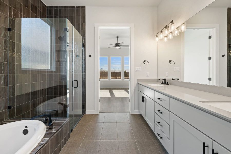 Furnished interior view inside a new home in Lagos Reserve, Manor (Image 16).