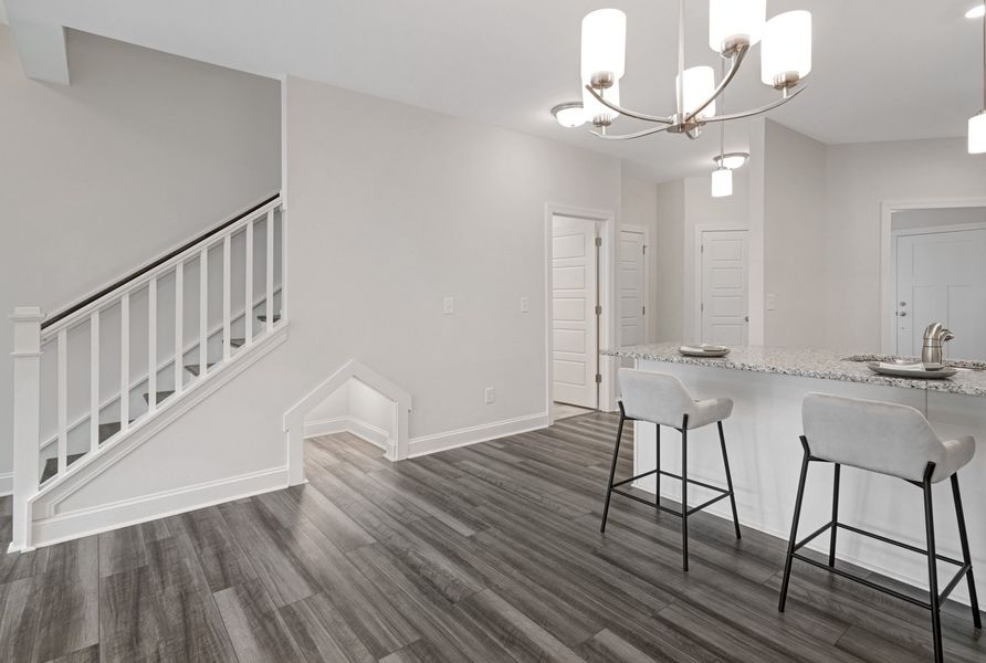 Representative furnished interior of a home built from the The Princeton B by Cothran Homes in Reidville Town Center, Reidville (Image 9).