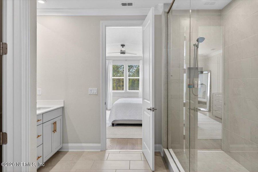 Furnished interior view inside a new home in , St. Johns (Image 57).