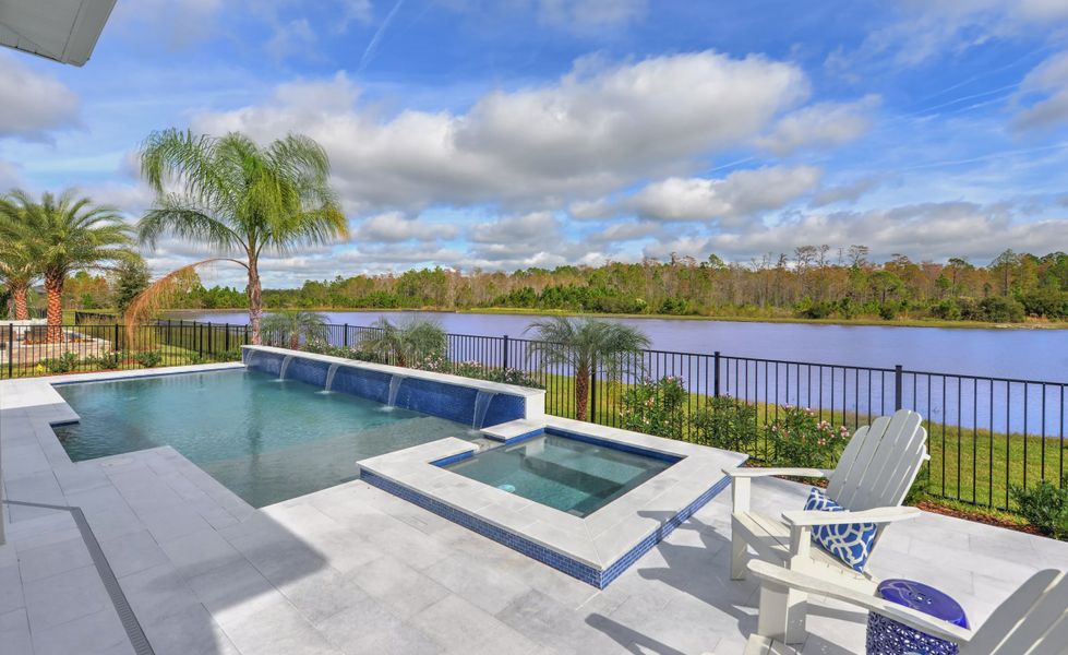 Exterior details and patio area of a home in Mosaic, Daytona Beach (Image 2).