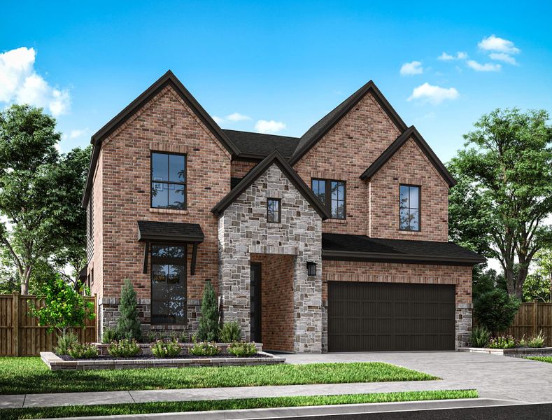 Representative exterior photo of a completed home built from the Wren by Tri Pointe Homes in Oakhill Reserve, Tomball, TX (Image 21).