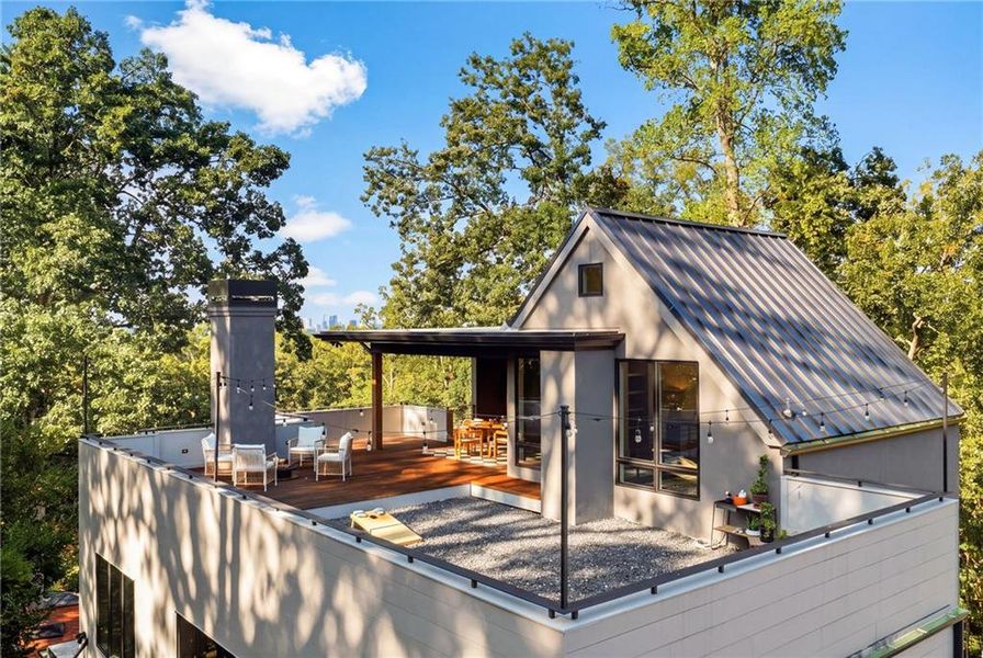 Exterior details and patio area of a home in , Atlanta (Image 46).