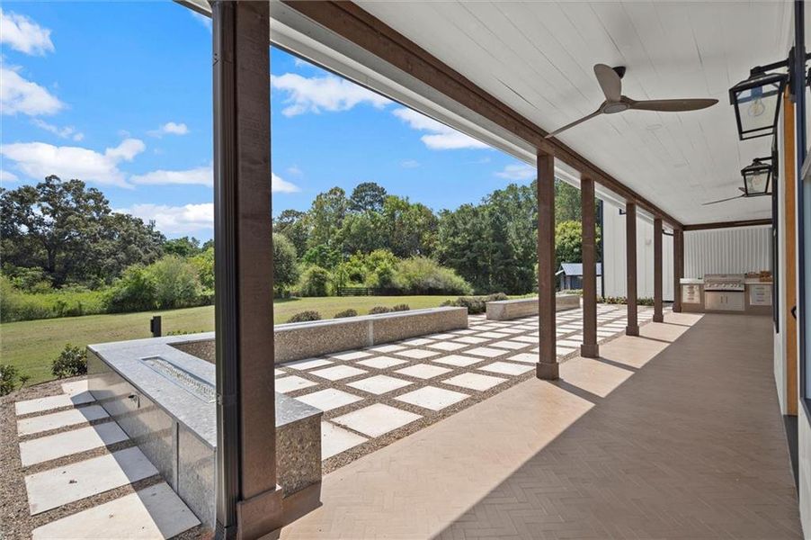 Exterior details and patio area of a home in , Canton (Image 36).