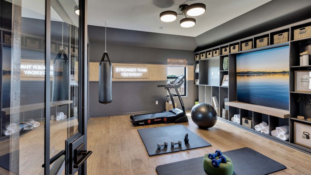 Representative furnished interior of a home built from the Elm by Brightland Homes in Aldeana, Bonney (Image 12).