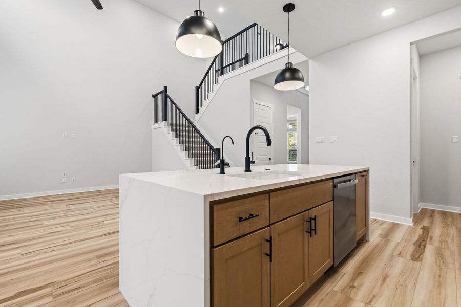Furnished interior view inside a new home in Wolf Ranch, Georgetown (Image 10).