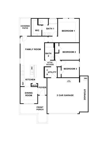 2D floor plan layout for the The Abbot by D.R. Horton in Paramount, Kyle, TX (Image 3). 2D floor plan layout for the The Abbot by D.R. Horton in Paramount, Kyle, TX (Image 3).