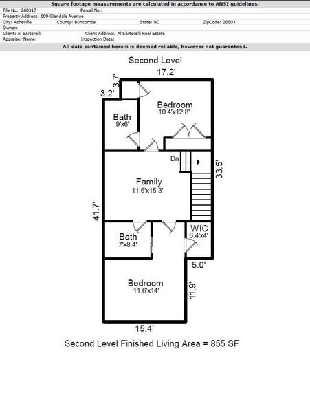 Second Floor Measurements
