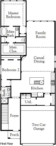 2D floor plan layout for the Weimar - 40 Homesites by Coventry Homes in Bridgeland 40', Cypress, TX (Image 3).