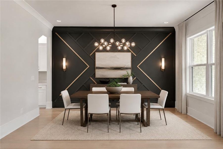 Furnished interior view inside a new home in , Grayson (Image 8).