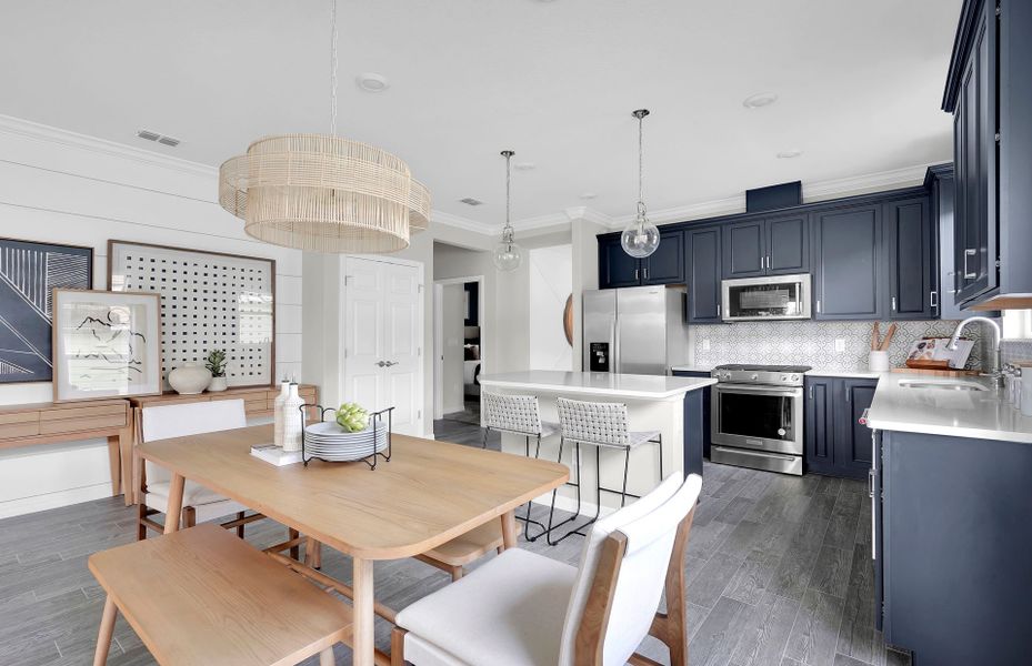 Furnished interior view inside a new home in Del Webb Wildlight, Yulee (Image 5).