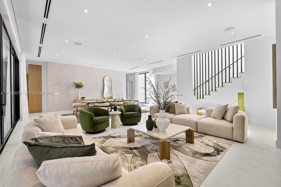 Furnished interior view inside a new home in , Miami (Image 75).