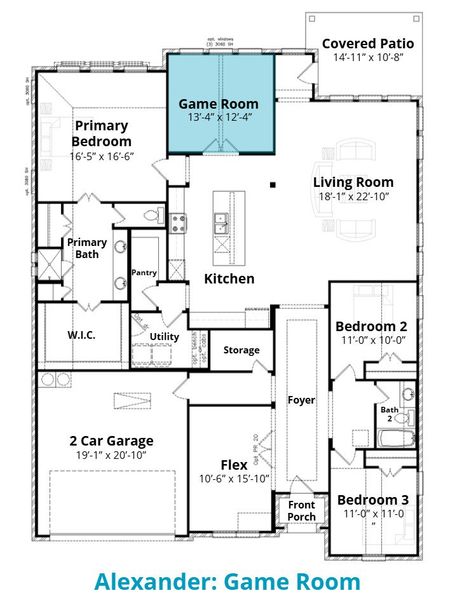 2D floor plan layout for the Alexander by John Houston Homes in Lake Forest, Woodway, TX (Image 10). 2D floor plan layout for the Alexander by John Houston Homes in Lake Forest, Woodway, TX (Image 10).