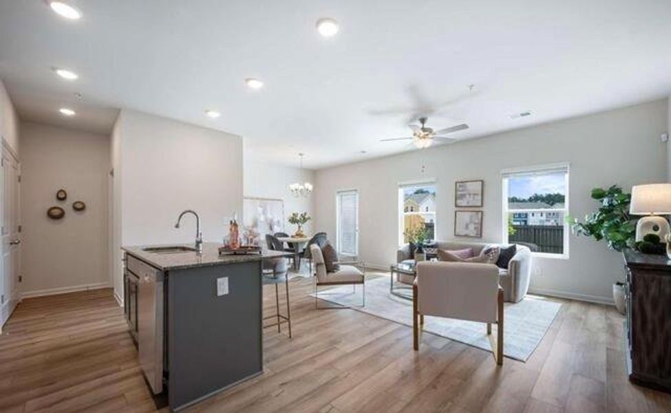 Furnished interior view inside a new home in Walden Park – The Collection, Jonesboro (Image 4).