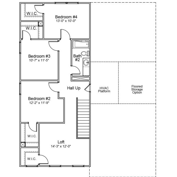 2D floor plan layout for the Pickens - Genesis Value Collection by Mungo Homes in Killians Crossing, Blythewood, SC (Image 4).