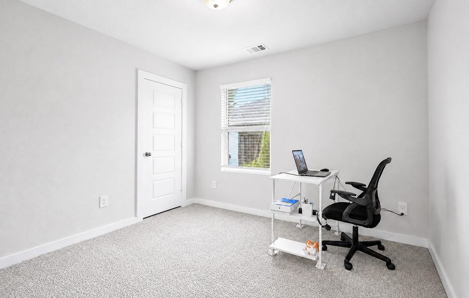 The third spare bedroom is currently being used as a home office. The third spare bedroom is currently being used as a home office.